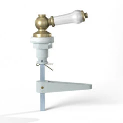 ENKI, Z23, Antique Bronze, Toilet Flush Handle, Traditional Lever Design, Toilet Handle Replacement, Solid Brass & White Ceramic, Easy To Install, Fixings Included, 1-Year Guarantee -Bathroom Supplies Store 100197067 3