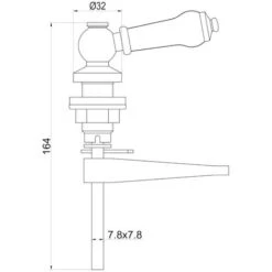 ENKI, Z23, Antique Bronze, Toilet Flush Handle, Traditional Lever Design, Toilet Handle Replacement, Solid Brass & White Ceramic, Easy To Install, Fixings Included, 1-Year Guarantee -Bathroom Supplies Store 100197067 5