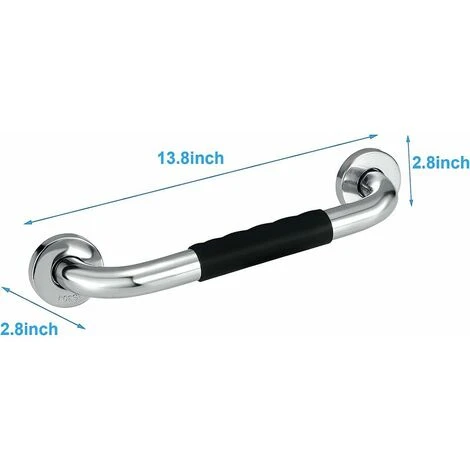Stainless Steel Bathroom Grab Bar, Bath Grab Shower Safety Handle Handrails,Safety Grab Bars Balance Grab Bar In Chrome For Bathroom Bathtub Shower Toilet Kitchen Bedroom, Silver 4 Stainless Steel Bathroom Grab Bar, Bath Grab Shower Safety Handle Handrails,Safety Grab Bars Balance Grab Bar In Chrome For Bathroom Bathtub Shower Toilet Kitchen Bedroom, Silver - Image 2