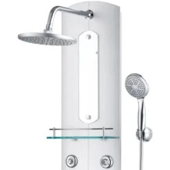 Shower Panel Unit 25x43x120 Cm Silver VidaXL -Bathroom Supplies Store 10099924 4