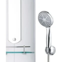 Shower Panel Unit 25x43x120 Cm Silver VidaXL -Bathroom Supplies Store 10099924 5