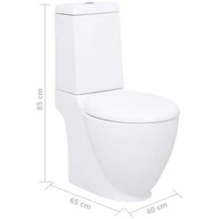 Ceramic Toilet Back Water Flow White VidaXL -Bathroom Supplies Store 1018873 3