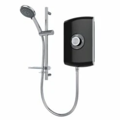 Triton Amore 9.5kW Electric Shower Gloss Black 5 Spray Mode Handset 1.5m Hose