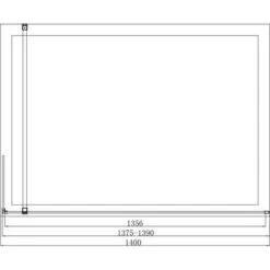 Diamond Modern 1400mm Walk In Wet Room Shower Screen Panel Easy Clean 8mm Safety Glass -Bathroom Supplies Store 11099789 5