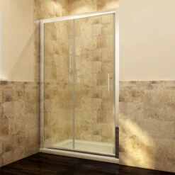 ELEGANT 1100mm Sliding Shower Cubicle Enclosure Door Modern Bathroom Screen Glass