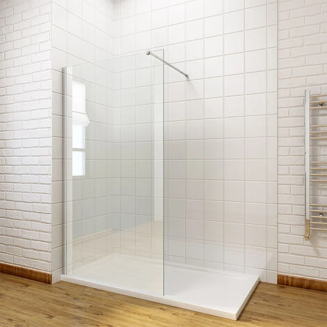 ELEGANT 800mm Walk In Shower Enclosure 8mm Easy Clean Glass Wetroom Shower Screen Panel 3 ELEGANT 800mm Walk In Shower Enclosure 8mm Easy Clean Glass Wetroom Shower Screen Panel
