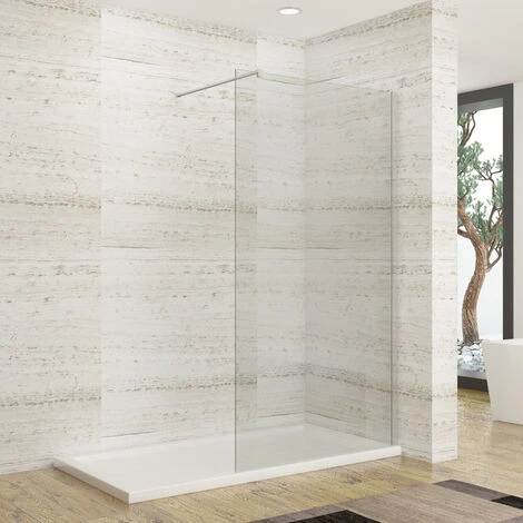 ELEGANT 700mm Wet Room Shower Screen Panel 8mm Easy Clean Glass Walk In Shower Enclosure 4 ELEGANT 700mm Wet Room Shower Screen Panel 8mm Easy Clean Glass Walk In Shower Enclosure - Image 2