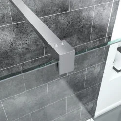 ELEGANT 1000mm Frameless Wet Room Shower Screen Panel 8mm Easy Clean Glass Walk In Shower Enclosure With Stainless Steel Support Bar -Bathroom Supplies Store 11939650 3