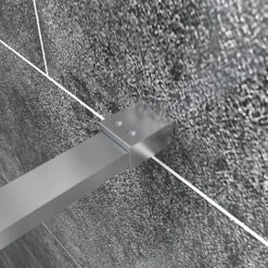 ELEGANT 1000mm Frameless Wet Room Shower Screen Panel 8mm Easy Clean Glass Walk In Shower Enclosure With Stainless Steel Support Bar -Bathroom Supplies Store 11939650 5