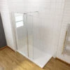 ELEGANT 900mm Frameless Wet Room Shower Screen Panel 8mm Easy Clean Glass Walk In Shower Enclosure With 300mm Return Panel And Support Bar -Bathroom Supplies Store 11939687 1