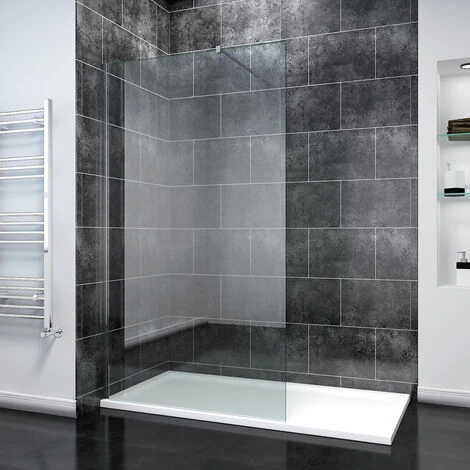 ELEGANT 1100mm Frameless Wet Room Shower Screen Panel 8mm Easy Clean Glass Walk In Shower Enclosure With Stainless Steel Support Bar 3 ELEGANT 1100mm Frameless Wet Room Shower Screen Panel 8mm Easy Clean Glass Walk In Shower Enclosure With Stainless Steel Support Bar