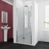 ELEGANT Bifold Shower Door 900mm Glass Shower Enclosure Reversible Folding Shower Door -Bathroom Supplies Store 11939788 1