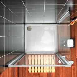 ELEGANT 760 X 760 Mm Pivot Hinge Shower Enclosure 5mm Safety Glass Shower Screen Reversible Cubicle Door With Side Panel Set 9 ELEGANT 760 X 760 Mm Pivot Hinge Shower Enclosure 5mm Safety Glass Shower Screen Reversible Cubicle Door With Side Panel Set -Bathroom Supplies Store 11939870 3