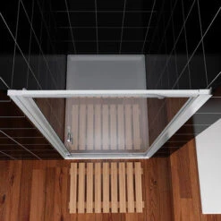 ELEGANT 860mm Pivot Hinge Shower Door 6mm Safety Glass Shower Enclosure Cubicle -Bathroom Supplies Store 11939882 3