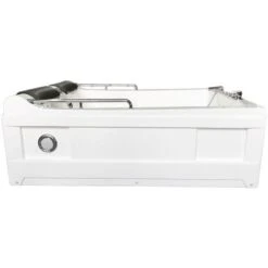 SIMBA WHIRLPOOL BATH TUB CHROMOTHERAPY 175 X 132cm White MIMI -Bathroom Supplies Store 12082386 3