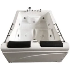 SIMBA WHIRLPOOL BATH TUB CHROMOTHERAPY 175 X 132cm White MIMI -Bathroom Supplies Store 12082386 4