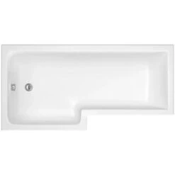 Modern 1600mm Left Hand L Shaped Shower Bath Only Bathtub Acrylic Bathroom Tub -Bathroom Supplies Store 12276305 3