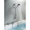 Bexley Thermostatic Deck Mounted Valve Bath Shower Mixer Riser Kit / 3 Mode Handset -Bathroom Supplies Store 13068886 1