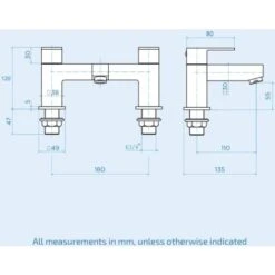 Aldo Contemporary Square Chrome Bridge Deck Mounted Bath Filler Tap 7 Aldo Contemporary Square Chrome Bridge Deck Mounted Bath Filler Tap -Bathroom Supplies Store 13068979 3