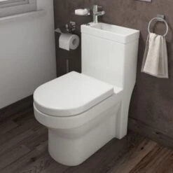 2 In 1 Toilet Basin Combo Combined Toilet And Sink Space Saving Cloakroom Unit -Bathroom Supplies Store 13132441 3