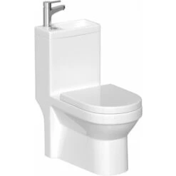2 In 1 Toilet Basin Combo Combined Toilet And Sink Space Saving Cloakroom Unit -Bathroom Supplies Store 13132441 4