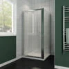 ELEGANT Pivot Hinge Shower Enclosure 700 X 700 Mm Reversible Safety Glass Shower Screen Cubicle With Side Panel 1 ELEGANT Pivot Hinge Shower Enclosure 700 X 700 Mm Reversible Safety Glass Shower Screen Cubicle With Side Panel -Bathroom Supplies Store 13461302 1
