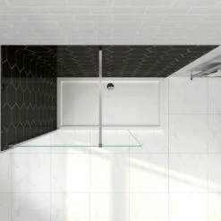 Elegant Walk In Shower Door, 1000x1850mm Wet Room Screen Glass 6mm Tougheded Safety Panel With Support Bar 8 Elegant Walk In Shower Door, 1000x1850mm Wet Room Screen Glass 6mm Tougheded Safety Panel With Support Bar -Bathroom Supplies Store 13721543 2