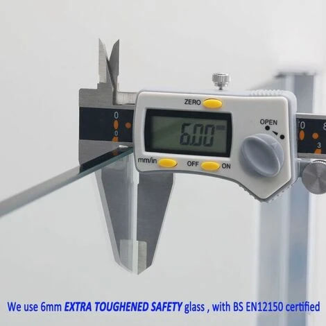 Elegant Walk In Shower Door, 1000x1850mm Wet Room Screen Glass 6mm Tougheded Safety Panel With Support Bar 5 Elegant Walk In Shower Door, 1000x1850mm Wet Room Screen Glass 6mm Tougheded Safety Panel With Support Bar - Image 3