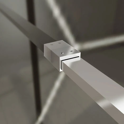 Elegant Walk In Shower Door, 1000x1850mm Wet Room Screen Glass 6mm Tougheded Safety Panel With Support Bar 7 Elegant Walk In Shower Door, 1000x1850mm Wet Room Screen Glass 6mm Tougheded Safety Panel With Support Bar - Image 5