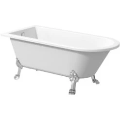 Traditional Freestanding Bath Roll Top Single Ended Dragon Feet 1500mm Worcester -Bathroom Supplies Store 13816725 4