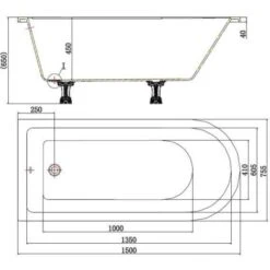 Traditional Freestanding Bath Roll Top Single Ended Dragon Feet 1500mm Worcester -Bathroom Supplies Store 13816725 5