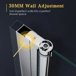 ELEGANT Frameless Bifold Shower Door 800mm Reversible Folding Shower Door -Bathroom Supplies Store 14285456 3