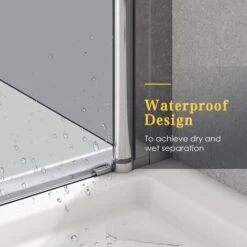 ELEGANT Frameless Bifold Shower Door 800mm Reversible Folding Shower Door -Bathroom Supplies Store 14285456 4