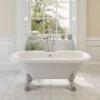 Traditional 1500 Freestanding Bath Double Ended Roll Top Legs Included White -Bathroom Supplies Store 14914413 1