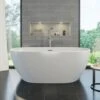 Freestanding Bath 1500 Waste Overflow White Acrylic Double Ended Luxury Modern 1 Freestanding Bath 1500 Waste Overflow White Acrylic Double Ended Luxury Modern -Bathroom Supplies Store 14986856 1