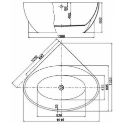 Modern Designer Corner Freestanding Bath Acrylic Bathtub 1510mm Built-In Waste -Bathroom Supplies Store 14986865 4