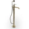 Milano Elizabeth - Traditional Freestanding Bath Shower Mono Mixer Tap With Lever Handle - Brushed Gold 1 Milano Elizabeth - Traditional Freestanding Bath Shower Mono Mixer Tap With Lever Handle - Brushed Gold -Bathroom Supplies Store 15474799 1