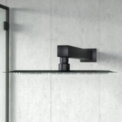 Matt Black Rainfall Shower Head With Hand Held And Thermostatic Valve Temel -Bathroom Supplies Store 15588749 3