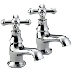 Bristan Colonial Basin Taps - Chrome Plated