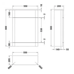 Nuie Parade Back To Wall WC Unit 550mm Wide - Gloss White -Bathroom Supplies Store 15723928 2