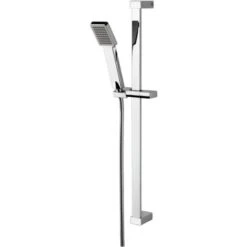 Nuie Square Slider Rail Shower Kit 700mm High - Chrome
