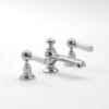 Milano Elizabeth - Traditional 3 Tap-Hole Basin Mixer Tap - Chrome & White (Lever Handles) -Bathroom Supplies Store 15732039 1