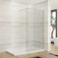 ELEGANT 1200mm Wet Room Shower Screen Panel 8mm Easy Clean Glass Walk In Shower Enclosure -Bathroom Supplies Store 15740556 2
