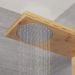 Milano Karr - Modern Thermostatic Shower Tower Panel With Rainfall Shower Head&44 Hand Shower Handset And Body Jets – Bamboo 9 Milano Karr - Modern Thermostatic Shower Tower Panel With Rainfall Shower Head&44 Hand Shower Handset And Body Jets – Bamboo -Bathroom Supplies Store 15918597 3