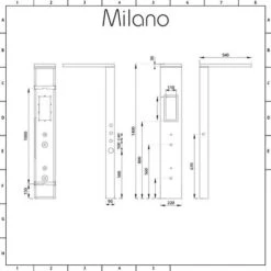 Milano Karr - Modern Thermostatic Shower Tower Panel With Rainfall Shower Head&44 Hand Shower Handset And Body Jets – Bamboo 11 Milano Karr - Modern Thermostatic Shower Tower Panel With Rainfall Shower Head&44 Hand Shower Handset And Body Jets – Bamboo -Bathroom Supplies Store 15918597 5