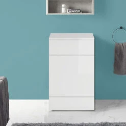 Concealed Cistern BTW Toilet Housing Unit Bathroom Furniture Gloss White 502 X 325 Mm