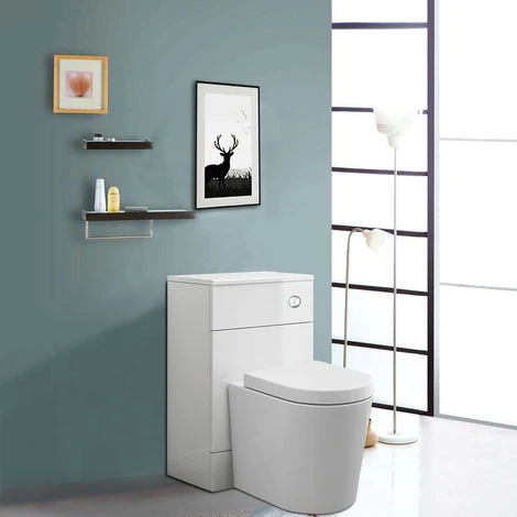 Concealed Cistern BTW Toilet Housing Unit Bathroom Furniture Gloss White 502 X 325 Mm 4 Concealed Cistern BTW Toilet Housing Unit Bathroom Furniture Gloss White 502 X 325 Mm - Image 2