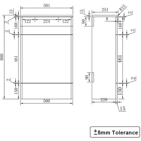 Concealed Cistern BTW Toilet Housing Unit Bathroom Furniture Gloss White 502 X 325 Mm 7 Concealed Cistern BTW Toilet Housing Unit Bathroom Furniture Gloss White 502 X 325 Mm - Image 5