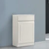 Back To Wall Toilet Concealed Cistern Housing Without Toilet & Cistern 502 Mm Ivory White