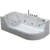 SIMBA WHIRLPOOL BATH TUB Venice WHITE HOT TUB 170x80cm WITH PANORAMIC GLASS -Bathroom Supplies Store 16241636 1